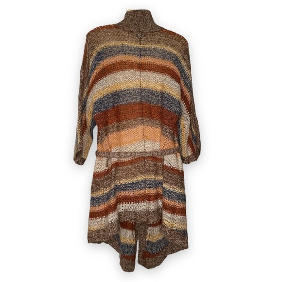 Splendid Belted Cardigan Top Long Line Robe Style Mohair Wool Blend Sweater S - Picture 4 of 5